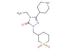2-[(1,1-dioxidotetrahydro-2H-thiopyran-3-yl)methyl]-4-ethyl-5-(4-piperidinyl)-2,4-dihydro-3H-1,2,4-triazol-3-one dihydrochloride
