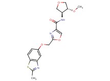N-[(3S*,4R*)-4-methoxytetrahydrofuran-3-yl]-2-{[(2-methyl-1,3-benzothiazol-5-yl)oxy]methyl}-1,3-oxazole-4-carboxamide