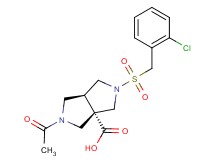 (3aS*,6aS*)-2-acetyl-5-[(2-chlorobenzyl)sulfonyl]hexahydropyrrolo[3,4-c]pyrrole-3a(1H)-carboxylic acid