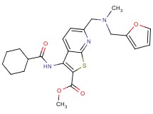 methyl 3-[(cyclohexylcarbonyl)amino]-6-{[(2-furylmethyl)(methyl)amino]methyl}thieno[2,3-b]pyridine-2-carboxylate
