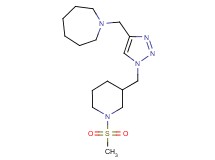 1-[(1-{[1-(methylsulfonyl)-3-piperidinyl]methyl}-1H-1,2,3-triazol-4-yl)methyl]azepane