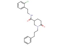 N-[2-(2-chlorophenyl)ethyl]-6-oxo-1-(3-phenylpropyl)-3-piperidinecarboxamide