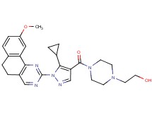 2-(4-{[5-cyclopropyl-1-(9-methoxy-5,6-dihydrobenzo[h]quinazolin-2-yl)-1H-pyrazol-4-yl]carbonyl}-1-piperazinyl)ethanol
