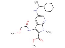 methyl 5-[(1-cyclohexylethyl)amino]-3-[(methoxyacetyl)amino]-1-methyl-1H-pyrrolo[2,3-b]pyridine-2-carboxylate