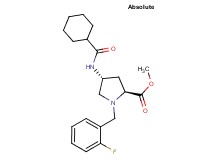 methyl (4R)-4-[(cyclohexylcarbonyl)amino]-1-(2-fluorobenzyl)-L-prolinate