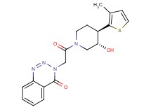 3-{2-[(3S*,4R*)-3-hydroxy-4-(3-methyl-2-thienyl)piperidin-1-yl]-2-oxoethyl}-1,2,3-benzotriazin-4(3H)-one
