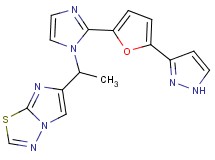 6-(1-{2-[5-(1H-pyrazol-3-yl)-2-furyl]-1H-imidazol-1-yl}ethyl)imidazo[2,1-b][1,3,4]thiadiazole