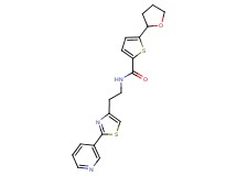 N-{2-[2-(3-pyridinyl)-1,3-thiazol-4-yl]ethyl}-5-(tetrahydro-2-furanyl)-2-thiophenecarboxamide