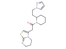 3-(2-oxo-2-{2-[2-(1H-pyrazol-1-yl)ethyl]-1-piperidinyl}ethyl)-6,7-dihydro-5H-[1,3]thiazolo[3,2-a]pyrimidine