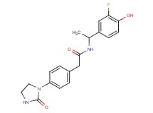 N-[1-(3-fluoro-4-hydroxyphenyl)ethyl]-2-[4-(2-oxoimidazolidin-1-yl)phenyl]acetamide