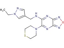 N-[(1-ethyl-1H-pyrazol-4-yl)methyl]-6-(4-thiomorpholinyl)[1,2,5]oxadiazolo[3,4-b]pyrazin-5-amine