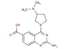 2-amino-4-[3-(dimethylamino)pyrrolidin-1-yl]quinazoline-6-carboxylic acid