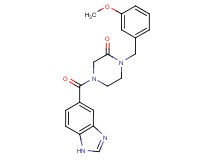 4-(1H-benzimidazol-5-ylcarbonyl)-1-(3-methoxybenzyl)-2-piperazinone