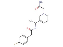 N-{1-[1-(2-amino-2-oxoethyl)-1,2,5,6-tetrahydropyridin-3-yl]ethyl}-2-(4-fluorophenyl)acetamide