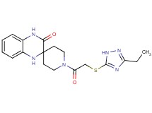 1-{[(3-ethyl-1H-1,2,4-triazol-5-yl)thio]acetyl}-1',4'-dihydro-3'H-spiro[piperidine-4,2'-quinoxalin]-3'-one