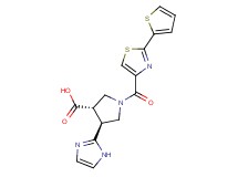 (3S*,4S*)-4-(1H-imidazol-2-yl)-1-{[2-(2-thienyl)-1,3-thiazol-4-yl]carbonyl}-3-pyrrolidinecarboxylic acid
