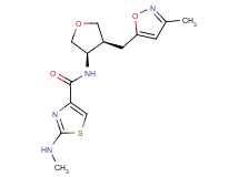 2-(methylamino)-N-{(3R*,4S*)-4-[(3-methylisoxazol-5-yl)methyl]tetrahydrofuran-3-yl}-1,3-thiazole-4-carboxamide