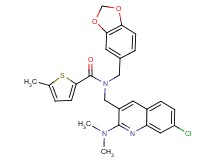 N-(1,3-benzodioxol-5-ylmethyl)-N-{[7-chloro-2-(dimethylamino)-3-quinolinyl]methyl}-5-methyl-2-thiophenecarboxamide