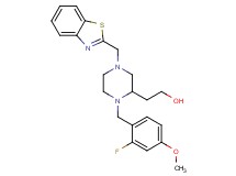 2-[4-(1,3-benzothiazol-2-ylmethyl)-1-(2-fluoro-4-methoxybenzyl)-2-piperazinyl]ethanol