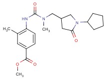 methyl 4-({[[(1-cyclopentyl-5-oxopyrrolidin-3-yl)methyl](methyl)amino]carbonyl}amino)-3-methylbenzoate