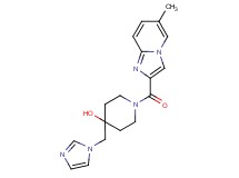 4-(1H-imidazol-1-ylmethyl)-1-[(6-methylimidazo[1,2-a]pyridin-2-yl)carbonyl]-4-piperidinol