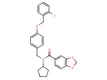 N-cyclopentyl-N-{4-[(2-fluorobenzyl)oxy]benzyl}-1,3-benzodioxole-5-carboxamide