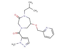 1-isobutyl-4-[(1-methyl-1H-pyrazol-5-yl)carbonyl]-6-(2-pyridinylmethoxy)-1,4-diazepan-2-one