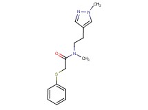 N-methyl-N-[2-(1-methyl-1H-pyrazol-4-yl)ethyl]-2-(phenylthio)acetamide