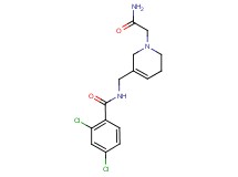 N-{[1-(2-amino-2-oxoethyl)-1,2,5,6-tetrahydropyridin-3-yl]methyl}-2,4-dichlorobenzamide