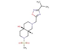 (4aR*,8aR*)-2-[(3-isopropyl-1,2,4-oxadiazol-5-yl)methyl]-7-(methylsulfonyl)octahydro-2,7-naphthyridin-4a(2H)-ol