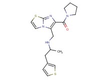N-{[6-(1-pyrrolidinylcarbonyl)imidazo[2,1-b][1,3]thiazol-5-yl]methyl}-1-(3-thienyl)-2-propanamine