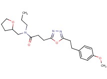 3-{5-[2-(4-methoxyphenyl)ethyl]-1,3,4-oxadiazol-2-yl}-N-propyl-N-(tetrahydro-2-furanylmethyl)propanamide