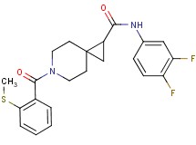 N-(3,4-difluorophenyl)-6-[2-(methylthio)benzoyl]-6-azaspiro[2.5]octane-1-carboxamide
