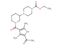 ethyl 4-{1-[(5-acetyl-2,4-dimethyl-1H-pyrrol-3-yl)carbonyl]-3-piperidinyl}-1-piperazinecarboxylate