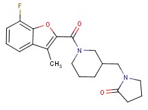 1-({1-[(7-fluoro-3-methyl-1-benzofuran-2-yl)carbonyl]-3-piperidinyl}methyl)-2-pyrrolidinone