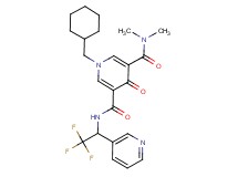 1-(cyclohexylmethyl)-N,N-dimethyl-4-oxo-N'-[2,2,2-trifluoro-1-(3-pyridinyl)ethyl]-1,4-dihydro-3,5-pyridinedicarboxamide
