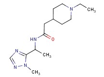 2-(1-ethyl-4-piperidinyl)-N-[1-(1-methyl-1H-1,2,4-triazol-5-yl)ethyl]acetamide