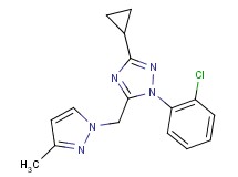 1-(2-chlorophenyl)-3-cyclopropyl-5-[(3-methyl-1H-pyrazol-1-yl)methyl]-1H-1,2,4-triazole