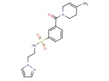 3-[(4-methyl-3,6-dihydropyridin-1(2H)-yl)carbonyl]-N-[2-(1H-pyrazol-1-yl)ethyl]benzenesulfonamide
