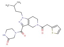 4-{[1-(3-methylbutyl)-5-(2-thienylacetyl)-4,5,6,7-tetrahydro-1H-pyrazolo[4,3-c]pyridin-3-yl]carbonyl}-2-piperazinone