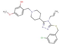 2-[(4-{4-allyl-5-[(3-chlorobenzyl)thio]-4H-1,2,4-triazol-3-yl}-1-piperidinyl)methyl]-5-methoxyphenol