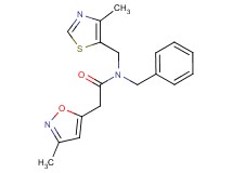 N-benzyl-2-(3-methylisoxazol-5-yl)-N-[(4-methyl-1,3-thiazol-5-yl)methyl]acetamide