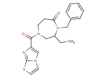 4-benzyl-3-ethyl-1-(imidazo[2,1-b][1,3]thiazol-6-ylcarbonyl)-1,4-diazepan-5-one