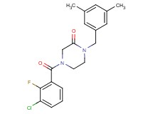 4-(3-chloro-2-fluorobenzoyl)-1-(3,5-dimethylbenzyl)-2-piperazinone