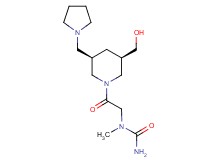 N-{2-[(3R*,5R*)-3-(hydroxymethyl)-5-(1-pyrrolidinylmethyl)-1-piperidinyl]-2-oxoethyl}-N-methylurea