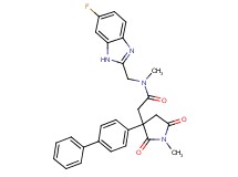 2-[3-(4-biphenylyl)-1-methyl-2,5-dioxo-3-pyrrolidinyl]-N-[(6-fluoro-1H-benzimidazol-2-yl)methyl]-N-methylacetamide