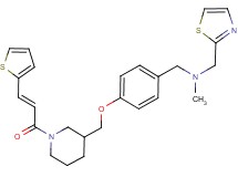 N-methyl-1-(1,3-thiazol-2-yl)-N-[4-({1-[(2E)-3-(2-thienyl)-2-propenoyl]-3-piperidinyl}methoxy)benzyl]methanamine