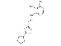 N-[2-(5-cyclopentyl-1,2,4-oxadiazol-3-yl)ethyl]-5,6-dimethylpyrimidin-4-amine