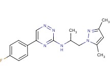 N-[2-(3,5-dimethyl-1H-pyrazol-1-yl)-1-methylethyl]-5-(4-fluorophenyl)-1,2,4-triazin-3-amine