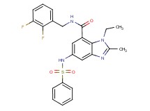 N-(2,3-difluorobenzyl)-1-ethyl-2-methyl-5-[(phenylsulfonyl)amino]-1H-benzimidazole-7-carboxamide